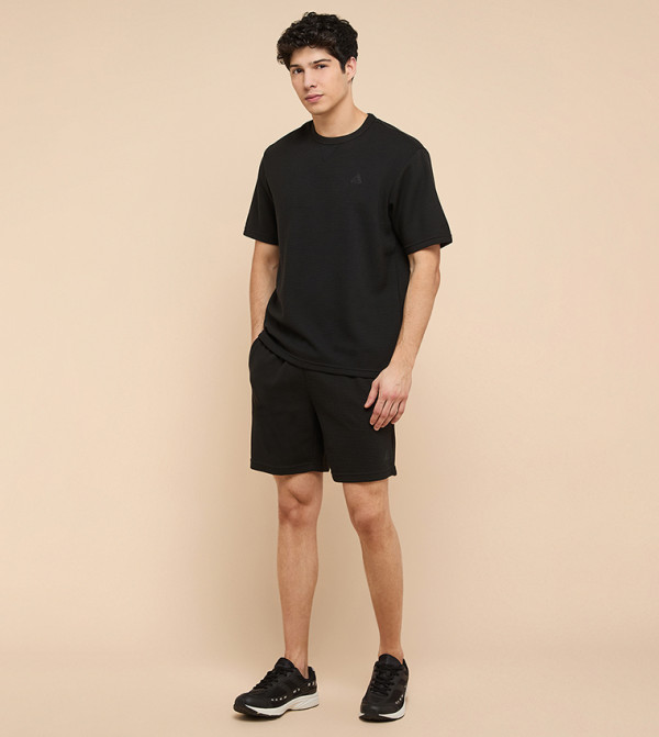 R&B  workwear-reworked - BLACK Round Neck T-Shirts