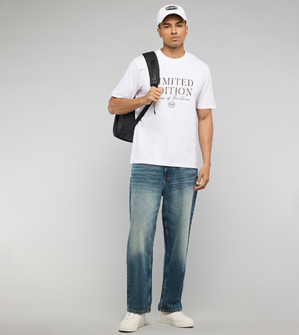 R&B  Clothing - White Round Neck T-Shirts