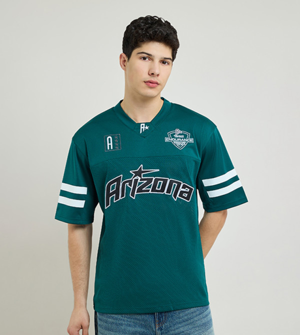 أر آند بي  تيشيرتات بياقة دائرية  - أخضر Round Neck T-Shirts