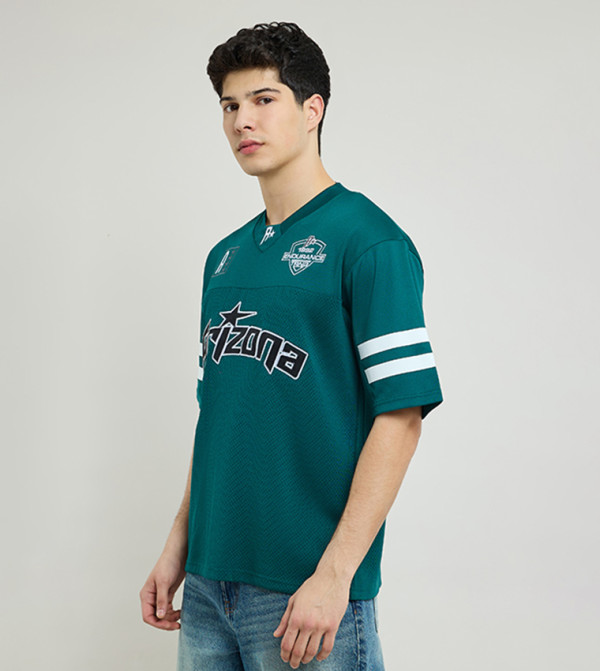 أر آند بي  تيشيرتات بياقة دائرية  - أخضر Round Neck T-Shirts