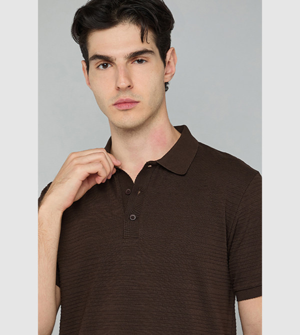 R&B  daily-essentials - Brown Polo T-shirts