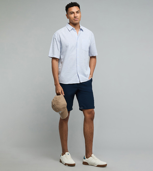 R&B  Shorts - Navy Casual Shorts