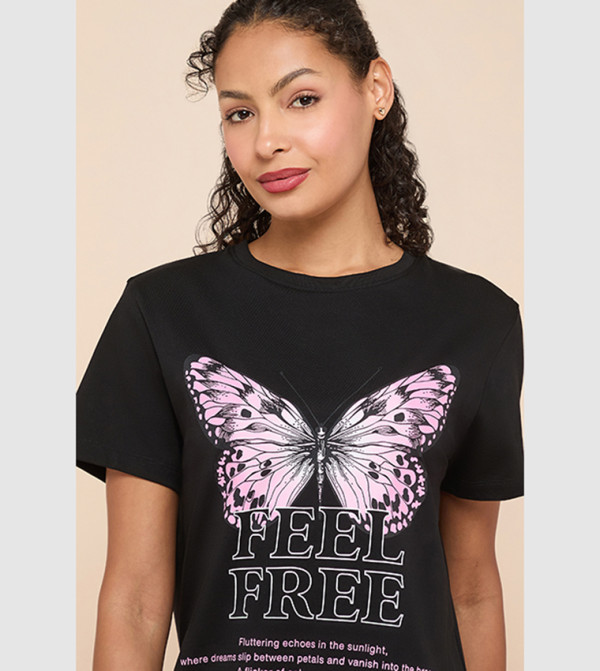 R&B  Clothing - BLACK Short Sleeve T-Shirts