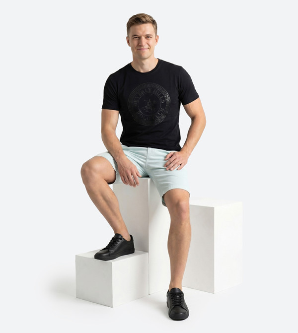 بيفرلي هيلز بولو كلوب  تيشيرتات بياقة دائرية  - أسود Round Neck T-Shirts