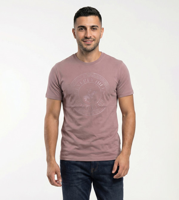 Beverly Hills Polo Club  - Pink Round Neck T-Shirts