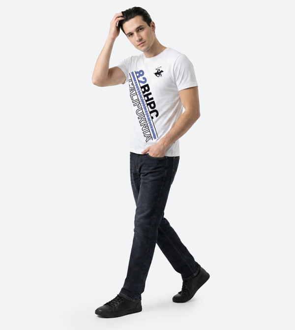 بيفرلي هيلز بولو كلوب  تيشيرتات بياقة دائرية  - أبيض Round Neck T-Shirts
