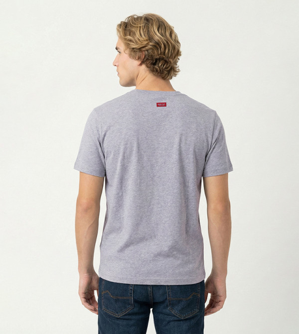 Beverly Hills Polo Club  Clothing - Grey Round Neck T-Shirts