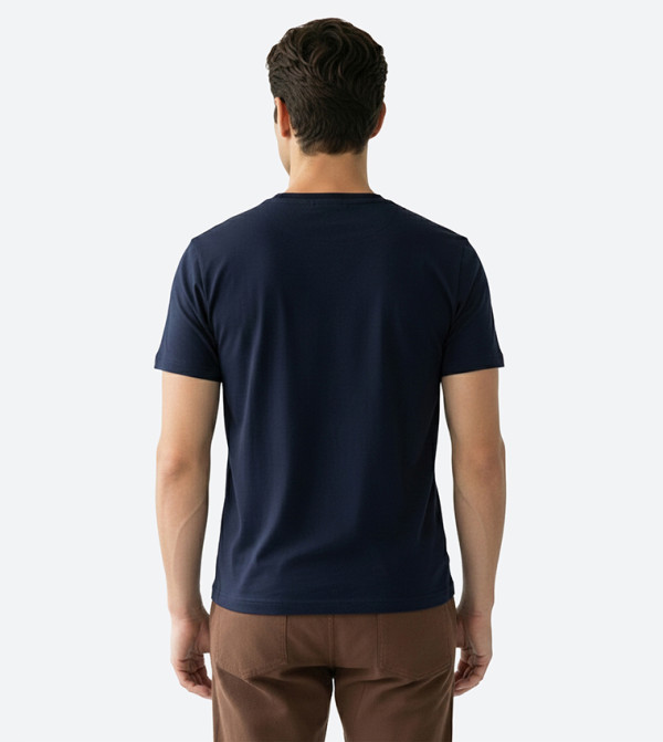 Beverly Hills Polo Club  Casual T-Shirts - NAVY BLUE Round Neck T-Shirts