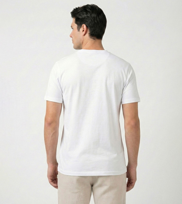 بيفرلي هيلز بولو كلوب  تيشيرتات بياقة دائرية  - أبيض  Round Neck T-Shirts