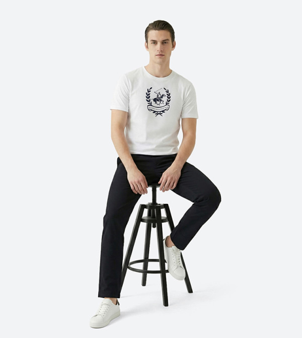 Beverly Hills Polo Club Clothing - White Round Neck T-Shirts