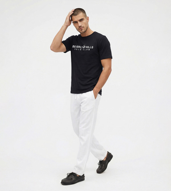 Beverly Hills Polo Club  Round Neck T-Shirts - NAVY BLUE Round Neck T-Shirts