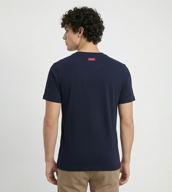 بيفرلي هيلز بولو كلوب ملابس - كحلي مزرق Round Neck T-Shirts