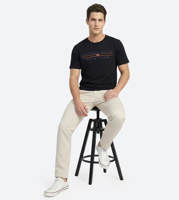 Beverly Hills Polo Club  Clothing - NAVY BLUE Round Neck T-Shirts