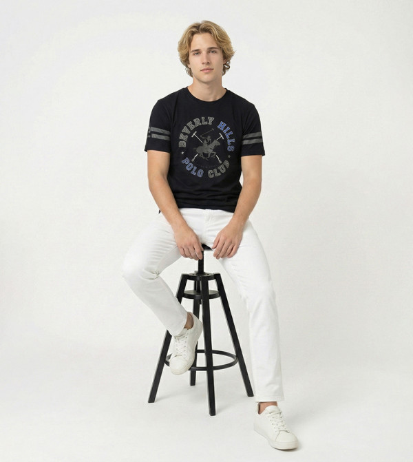 Beverly Hills Polo Club collection - Black Round Neck T-Shirts