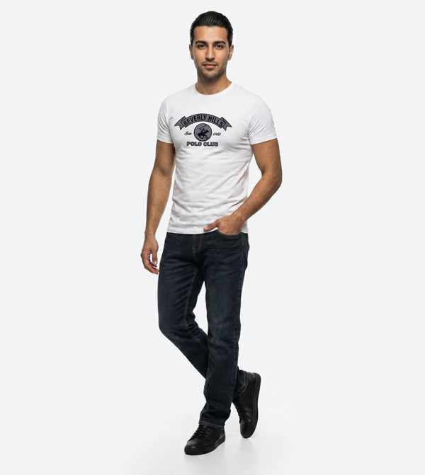 بيفرلي هيلز بولو كلوب  ملابس - أبيض Round Neck T-Shirts