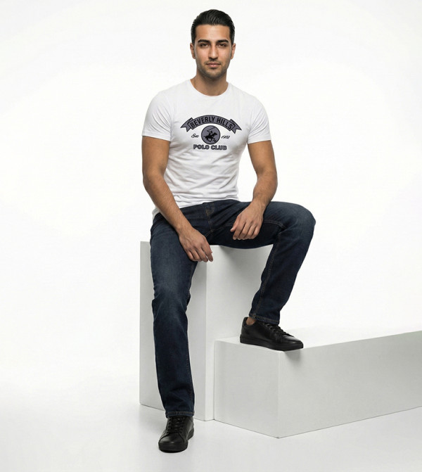 بيفرلي هيلز بولو كلوب  ملابس - أبيض Round Neck T-Shirts