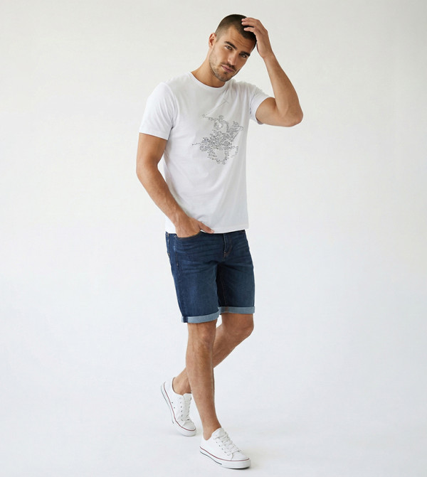 Beverly Hills Polo Club Men - White Round Neck T-Shirts