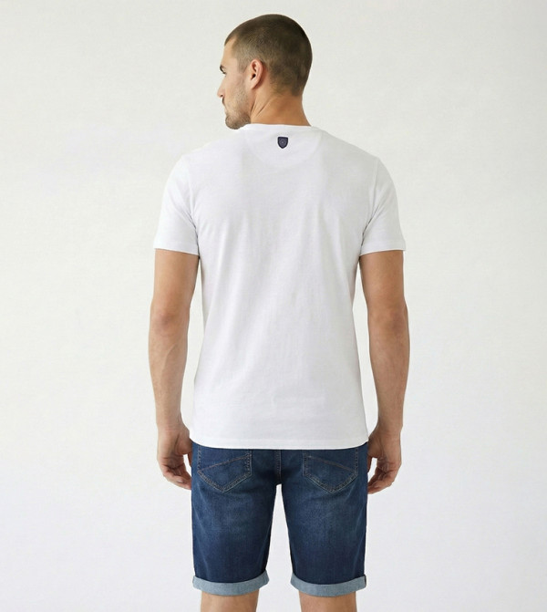 Beverly Hills Polo Club Men - White Round Neck T-Shirts