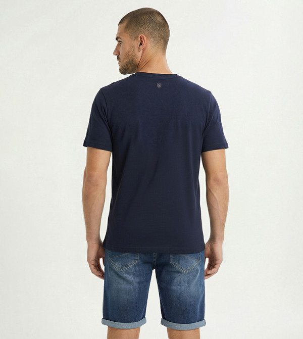 Beverly Hills Polo Club  Clothing - NAVY BLUE Round Neck T-Shirts
