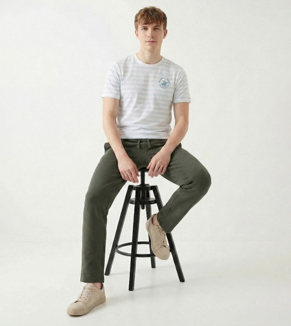 Beverly Hills Polo Club  T-Shirts - Beige Round Neck T-Shirts