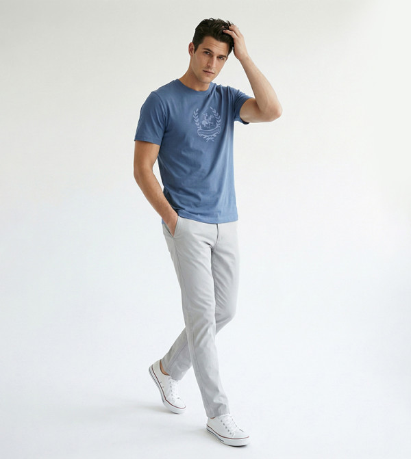 بيفرلي هيلز بولو كلوب  ملابس - أزرق Round Neck T-Shirts