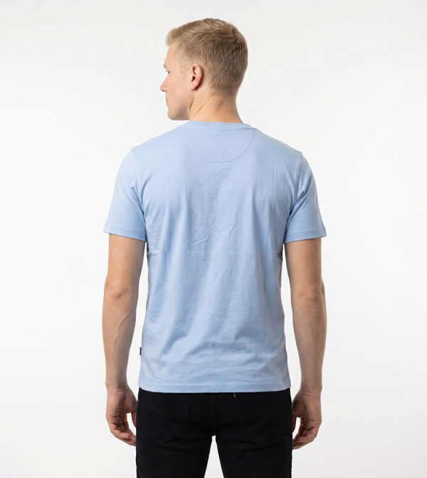 بيفرلي هيلز بولو كلوب  تيشيرتات بياقة دائرية  - أزرق Round Neck T-Shirts