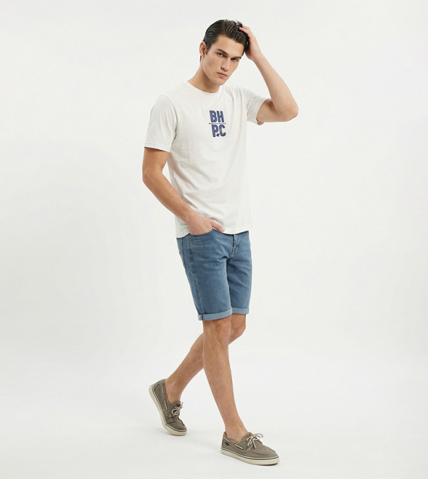 Beverly Hills Polo Club  Clothing - Beige Round Neck T-Shirts