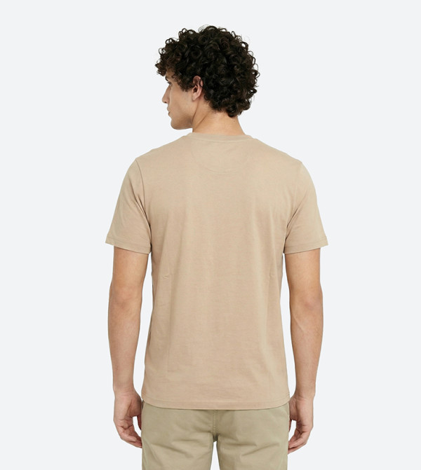 Beverly Hills Polo Club  heat-ready-essentials - Beige Round Neck T-Shirts