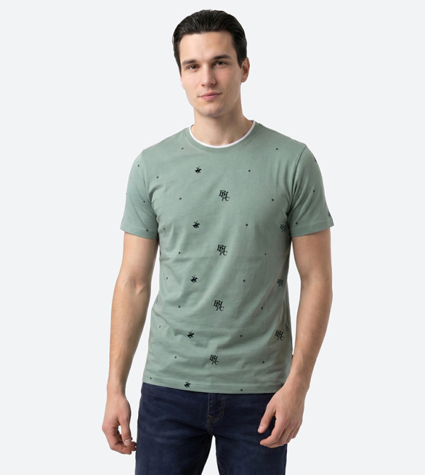 بيفرلي هيلز بولو كلوب  تيشيرتات كاجوال -  فاتح  Round Neck T-Shirts