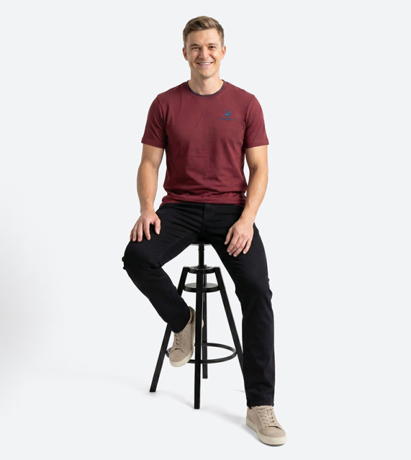 بيفرلي هيلز بولو كلوب  daily-essentials - بني  Round Neck T-Shirts