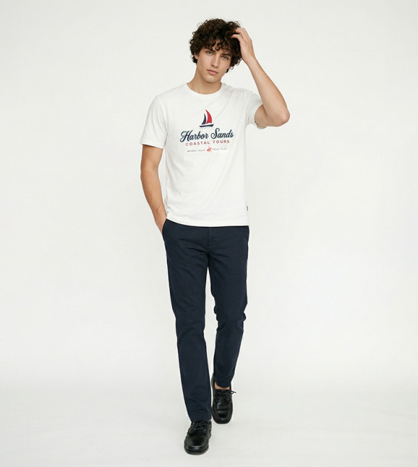بيفرلي هيلز بولو كلوب  تيشيرتات كاجوال - بيج Round Neck T-Shirts