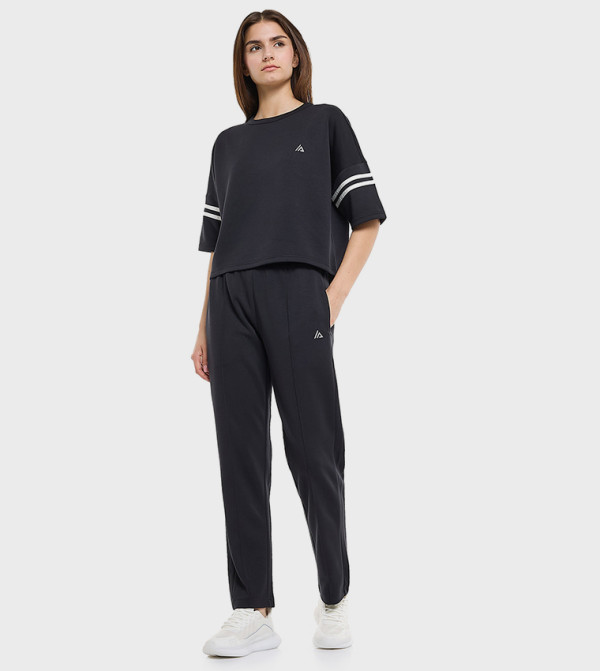 R&B  Sportswear - Black Track Pants & Joggers