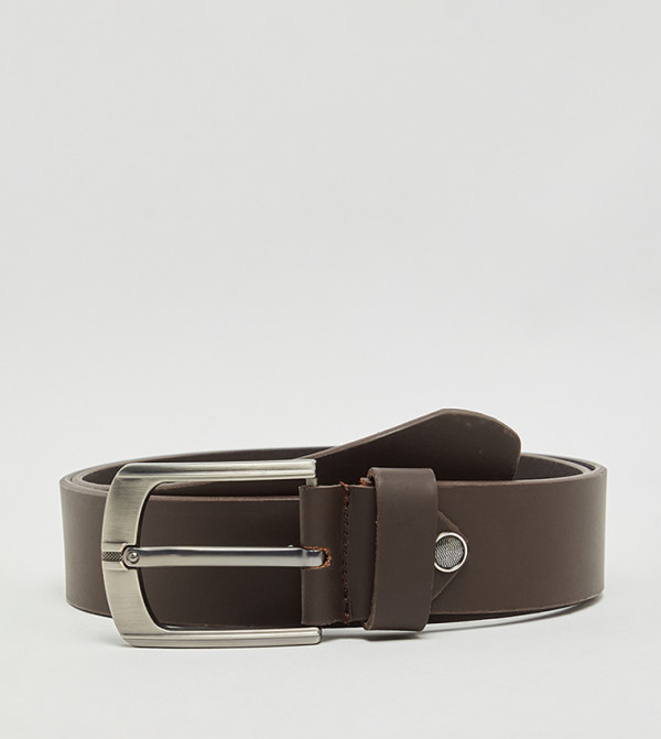 أر آند بي أحزمة كاجوال - بني داكن Non Leather Belts