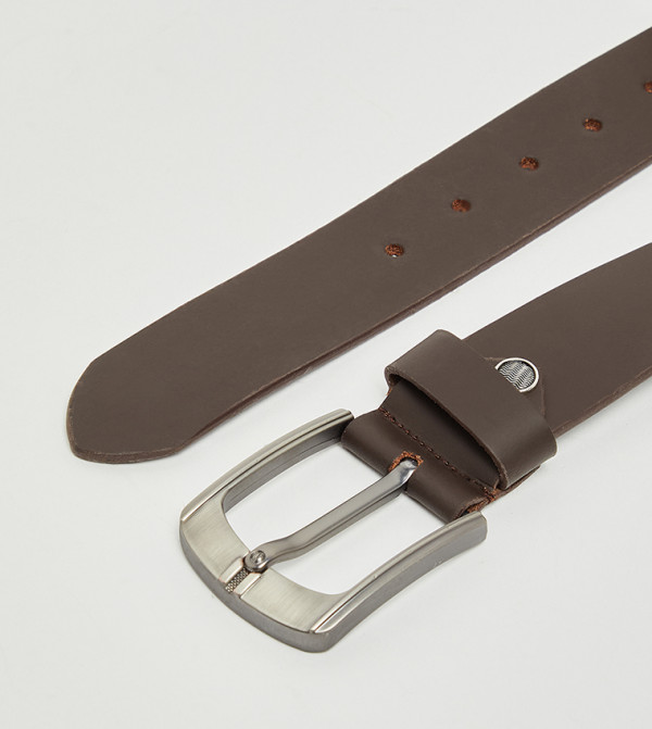 أر آند بي أحزمة كاجوال - بني داكن Non Leather Belts