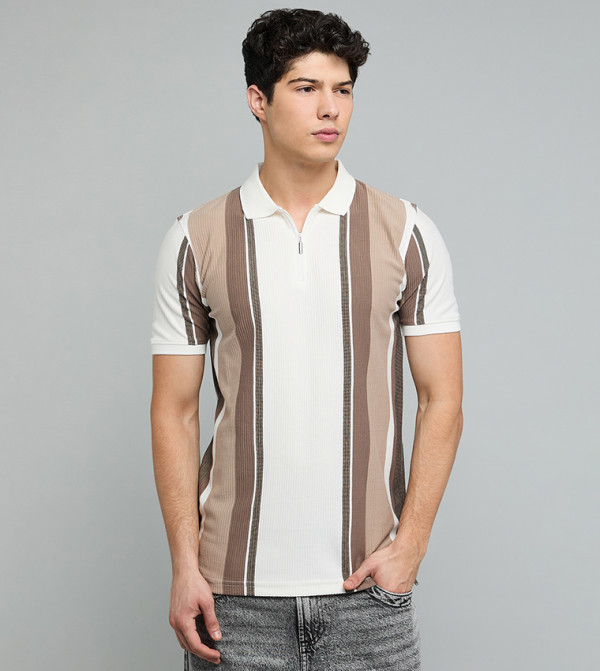 R&B  preppy-smart-casual - White Polo T-shirts