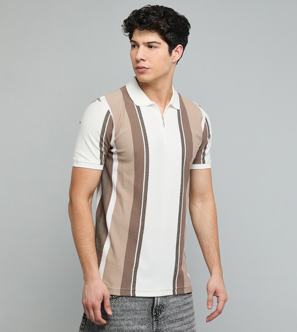 R&B  preppy-smart-casual - White Polo T-shirts