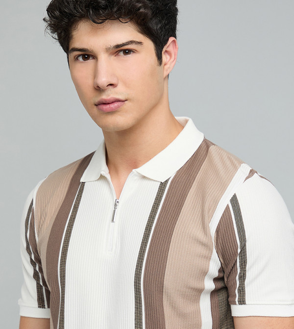 R&B  preppy-smart-casual - White Polo T-shirts