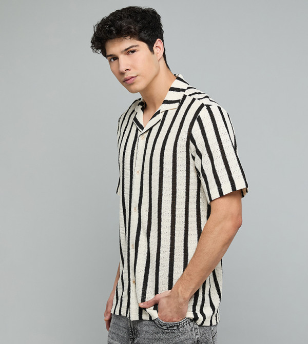 أر آند بي  أكمام قصيرة - بيج Short Sleeves