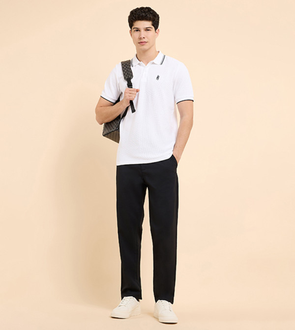 R&B  Polo T-Shirts - White Polo T-shirts