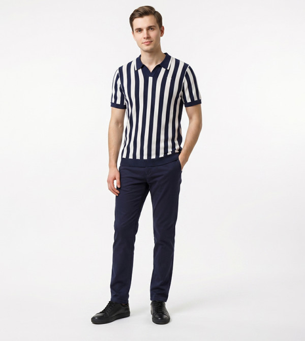 Beverly Hills Polo Club  Pants & Chinos - Navy Casual Pants