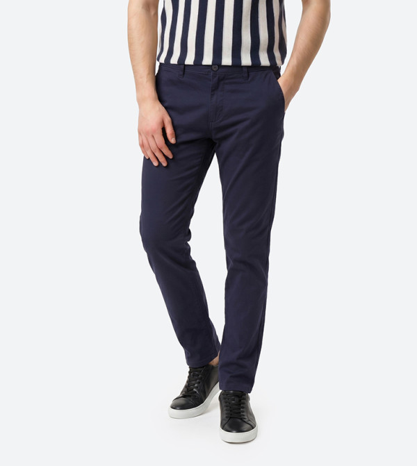 Beverly Hills Polo Club  Pants & Chinos - Navy Casual Pants