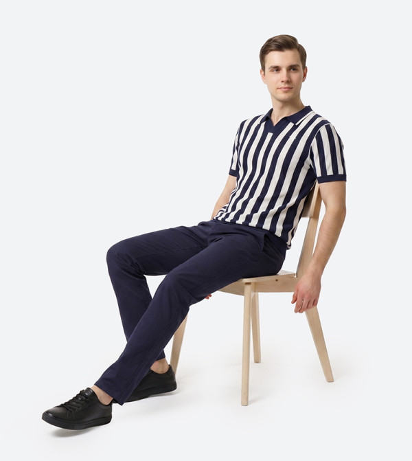Beverly Hills Polo Club  Pants & Chinos - Navy Casual Pants
