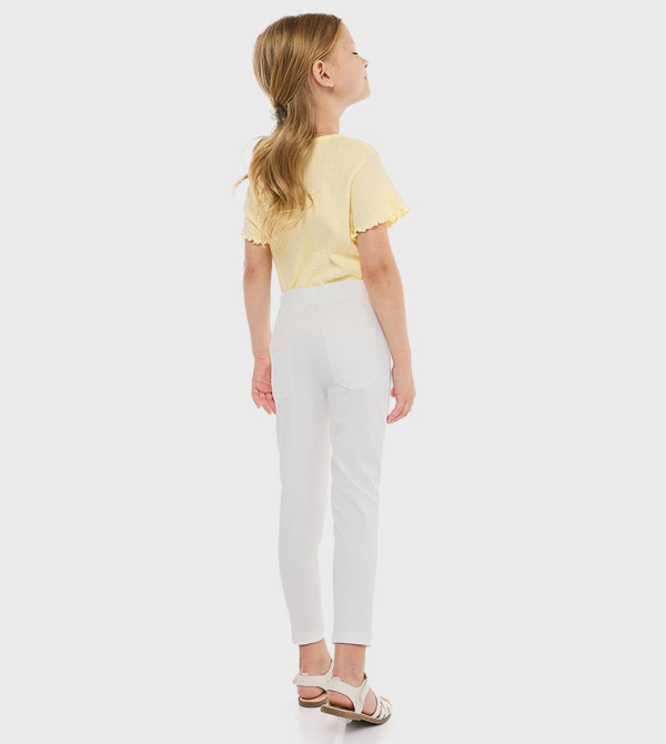 R&B  Trousers & Pants - White Trousers & Pants