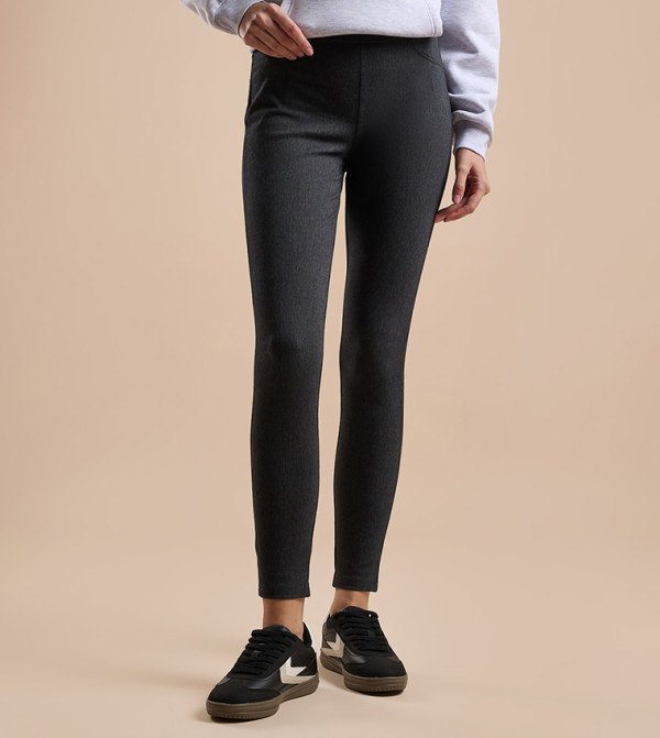 R&B  Jeggings - Charcoal Jeggings