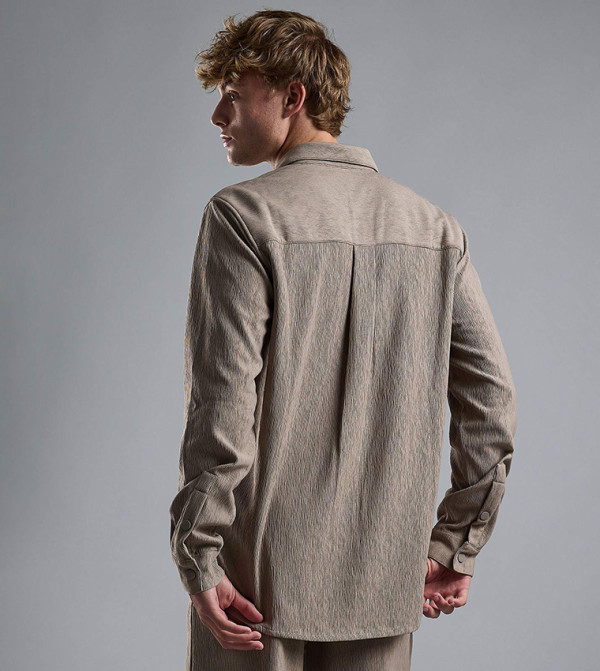 R&B  Shirts - Beige Long Sleeves