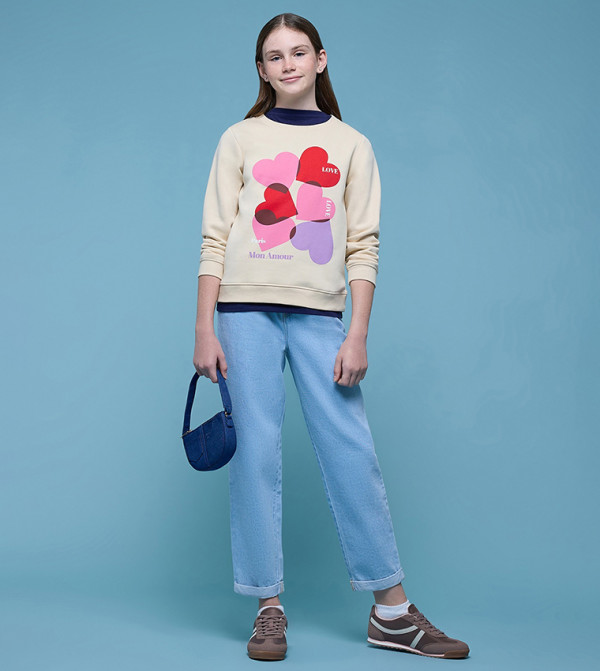 R&B  caution-hottest-deals-ksa - Beige Sweatshirts