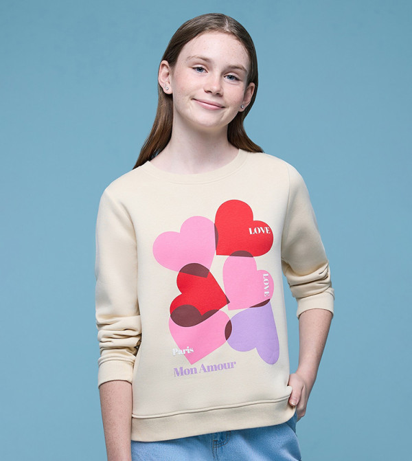 R&B  caution-hottest-deals-ksa - Beige Sweatshirts