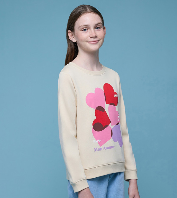 R&B  caution-hottest-deals-ksa - Beige Sweatshirts
