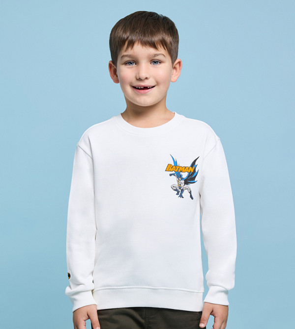 R&B  batman - White Sweatshirts