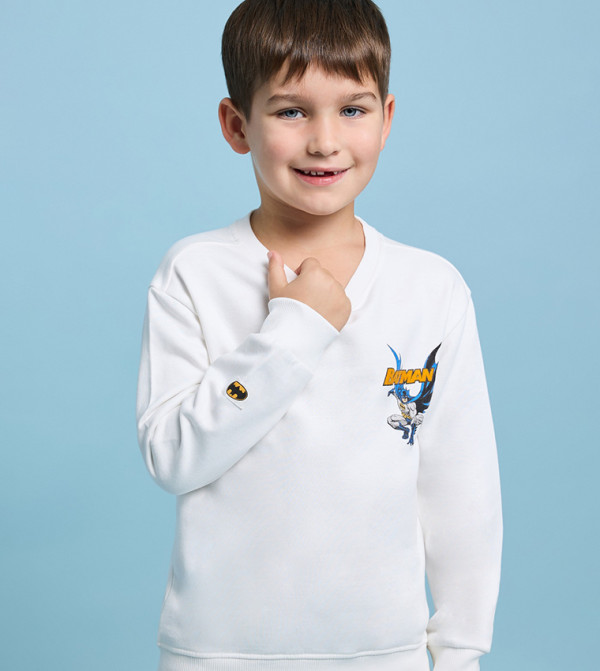 R&B  batman - White Sweatshirts